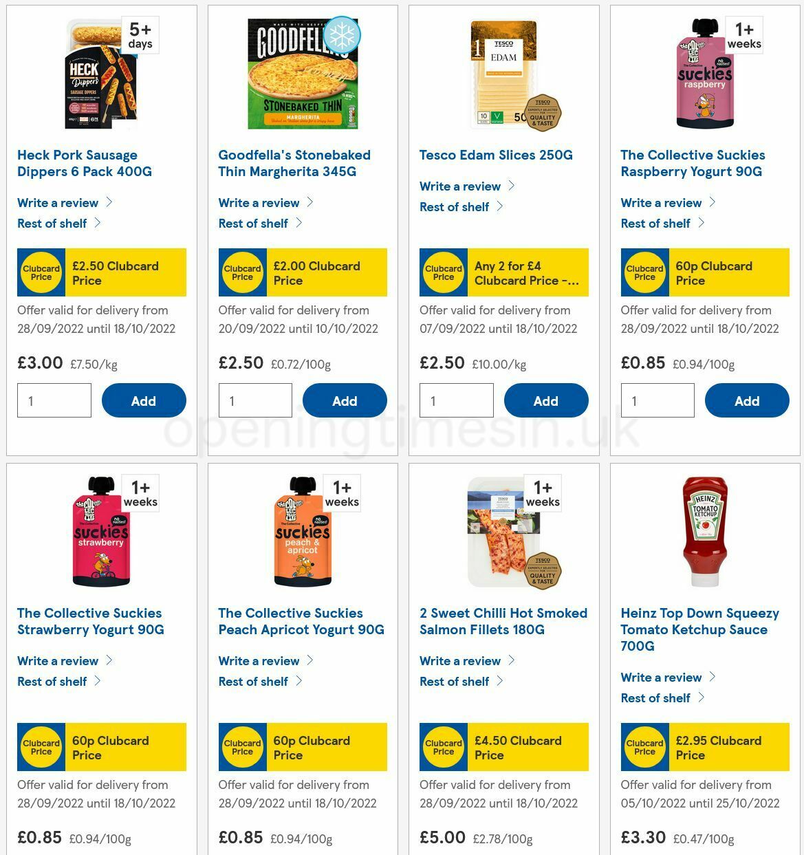 TESCO Offers from 6 October