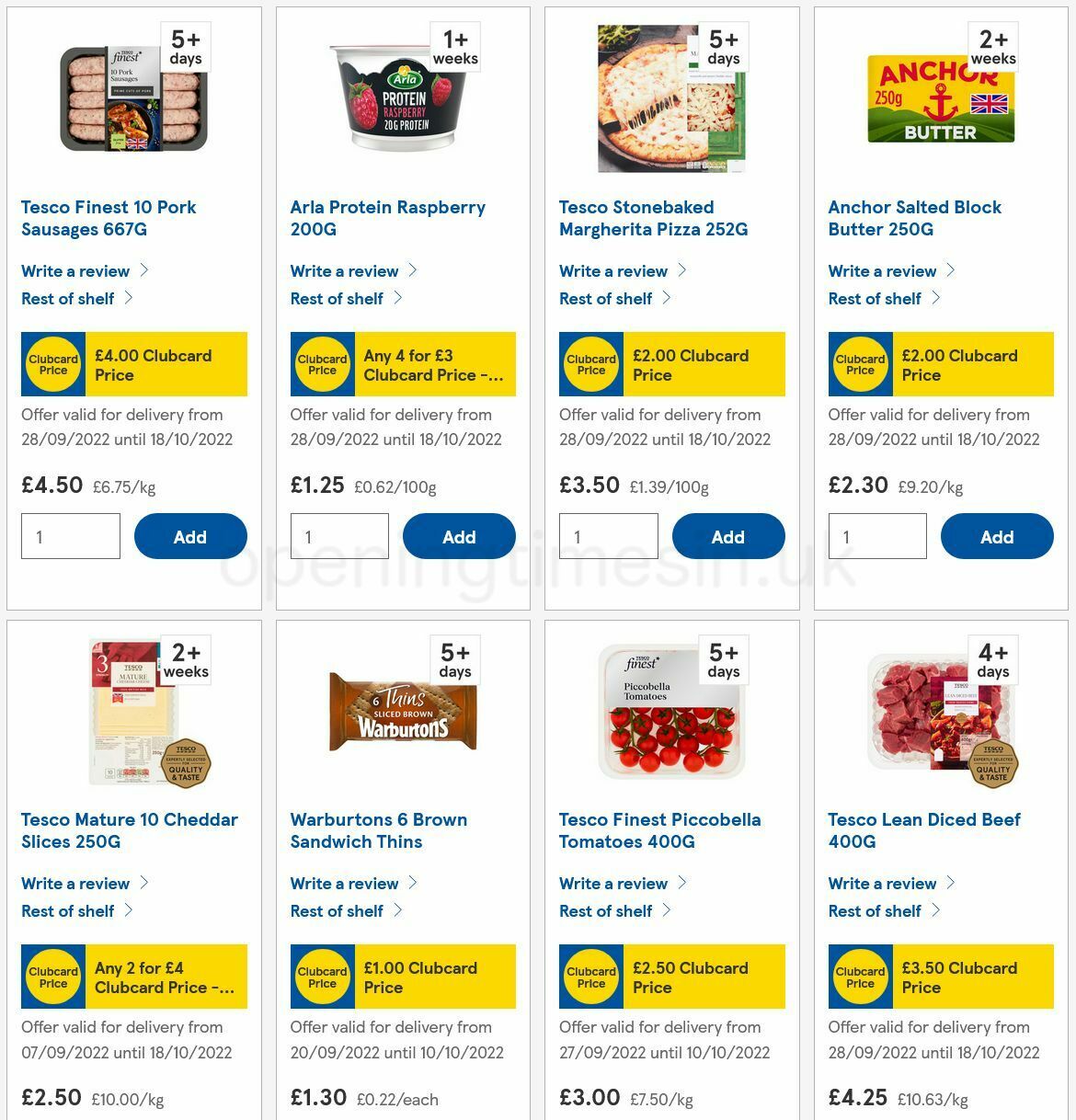 TESCO Offers from 6 October