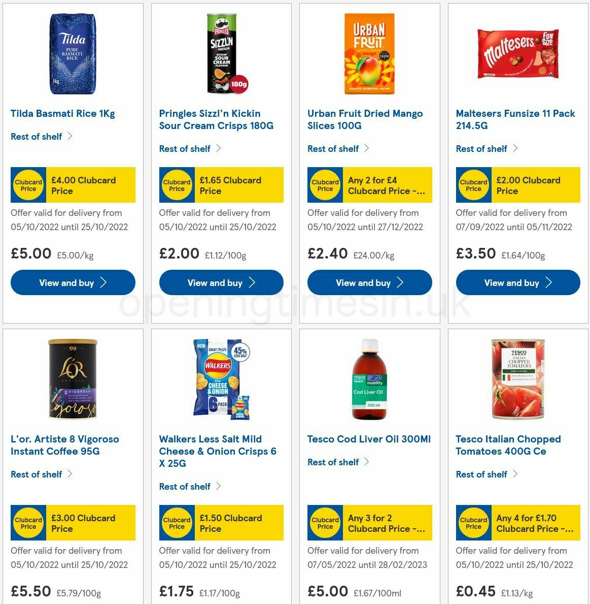 TESCO Offers from 13 October