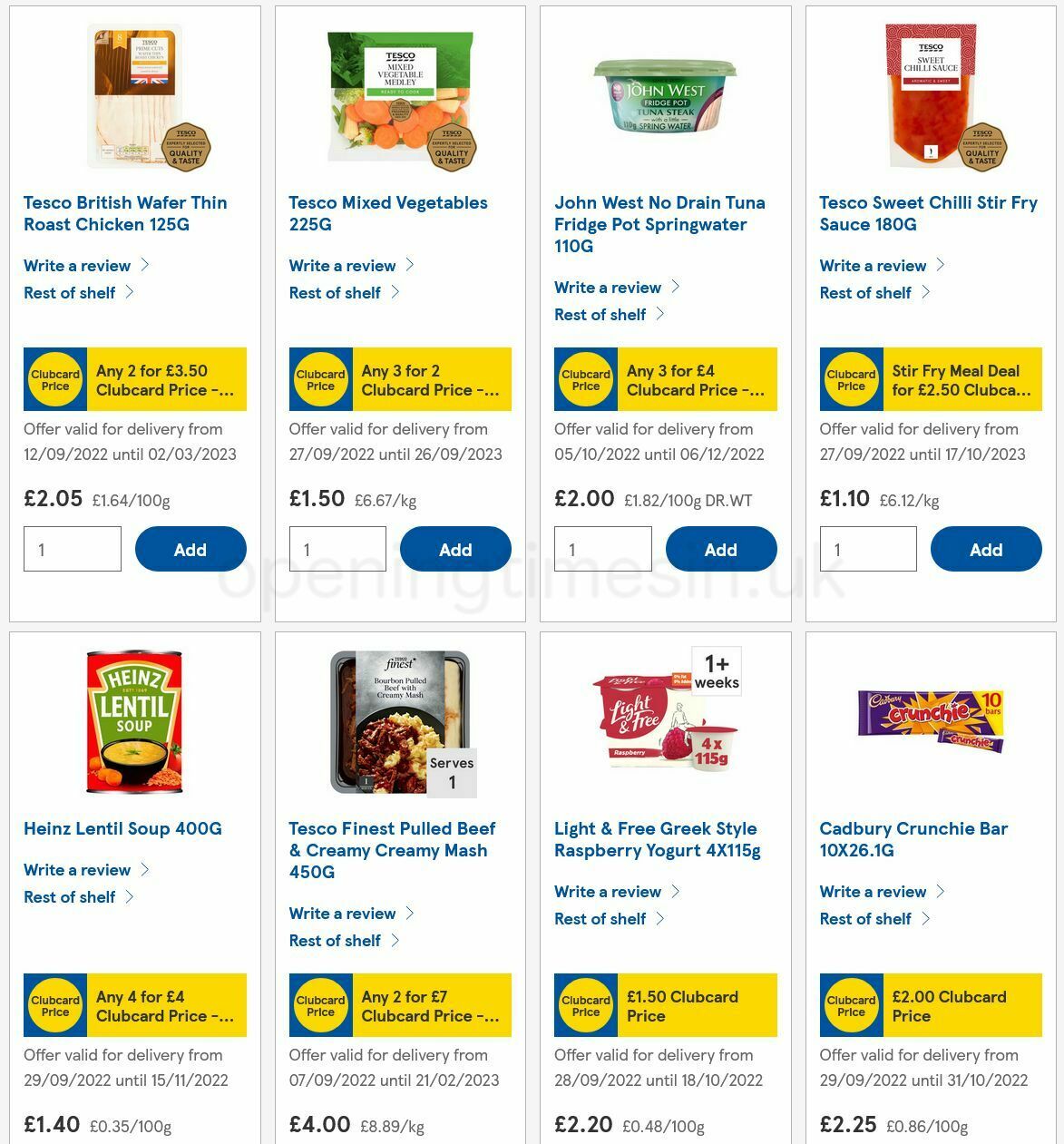 TESCO Offers from 13 October
