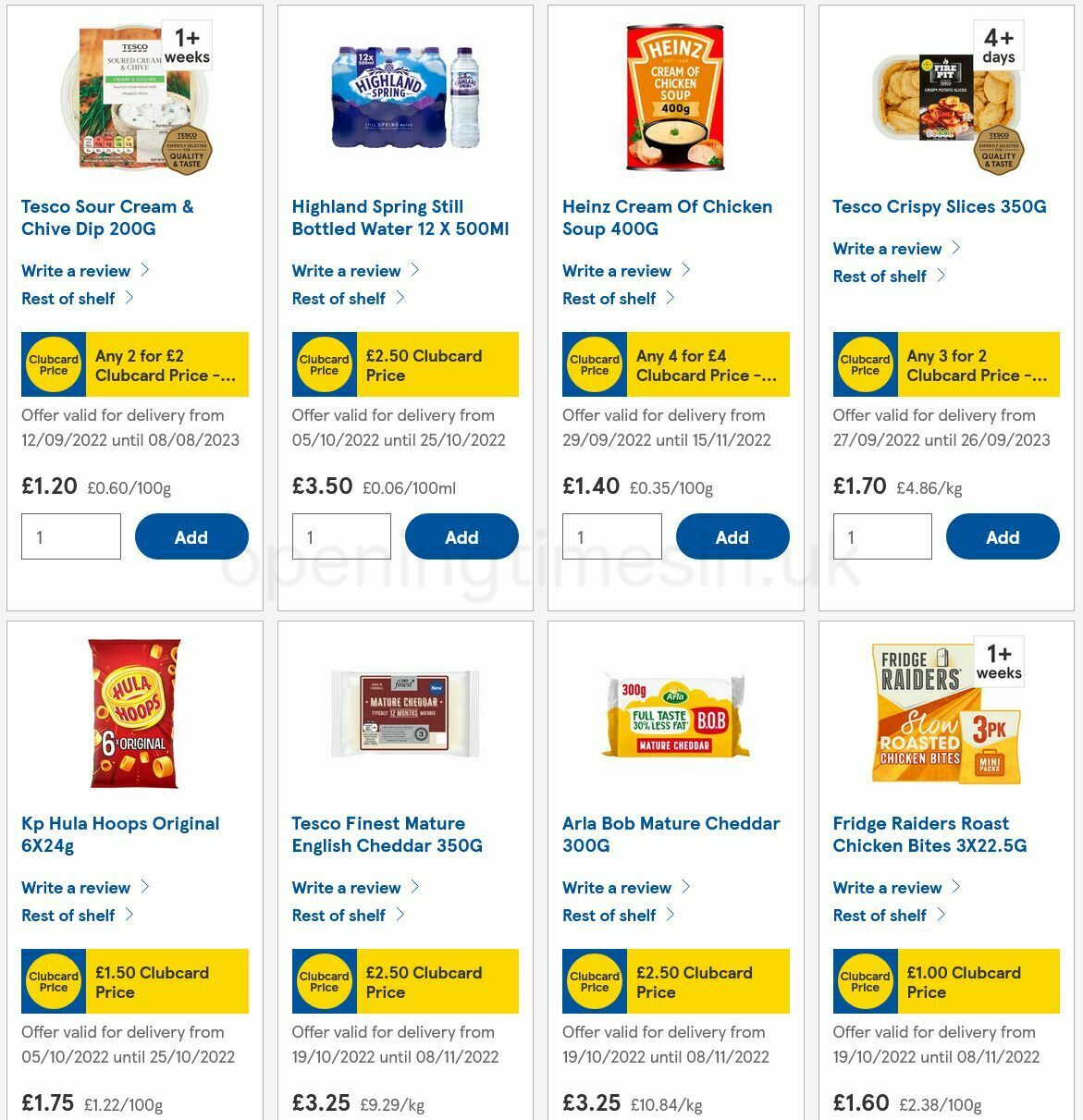 TESCO Offers from 20 October