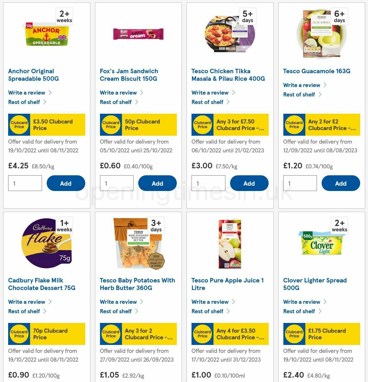 TESCO Offers from 20 October