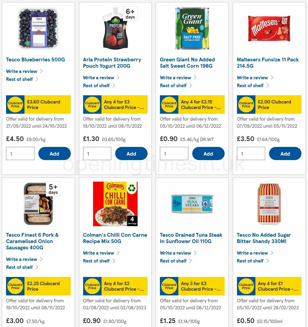 TESCO Offers from 20 October