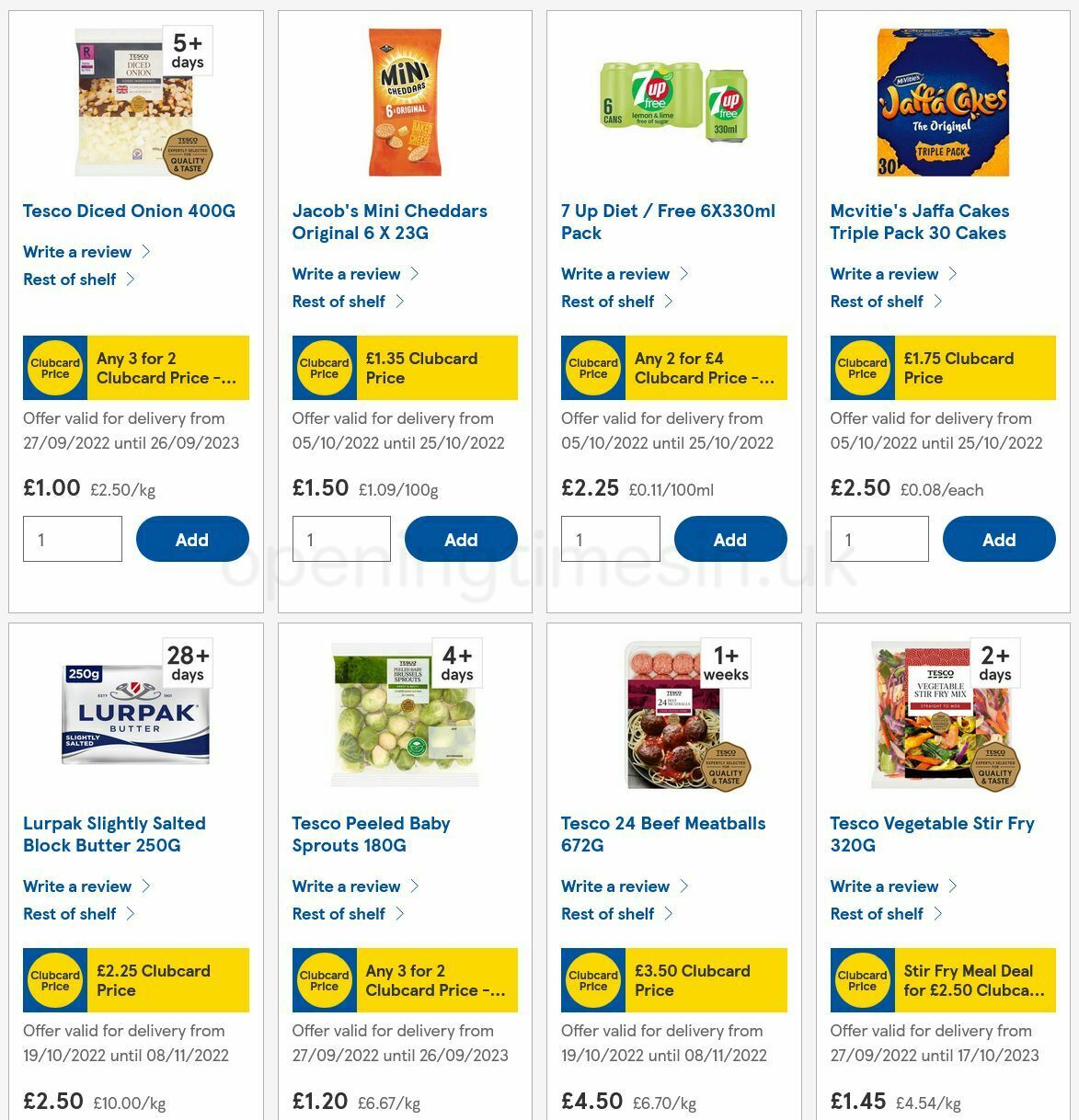 TESCO Offers from 20 October