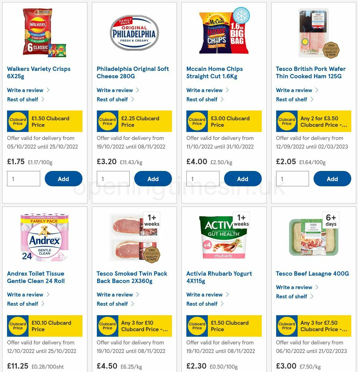 TESCO Offers from 20 October