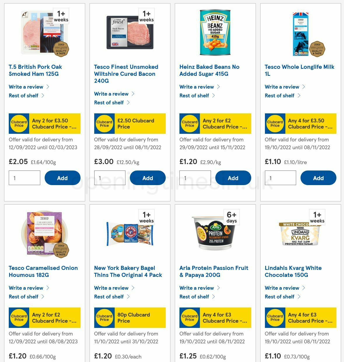 TESCO Offers from 20 October