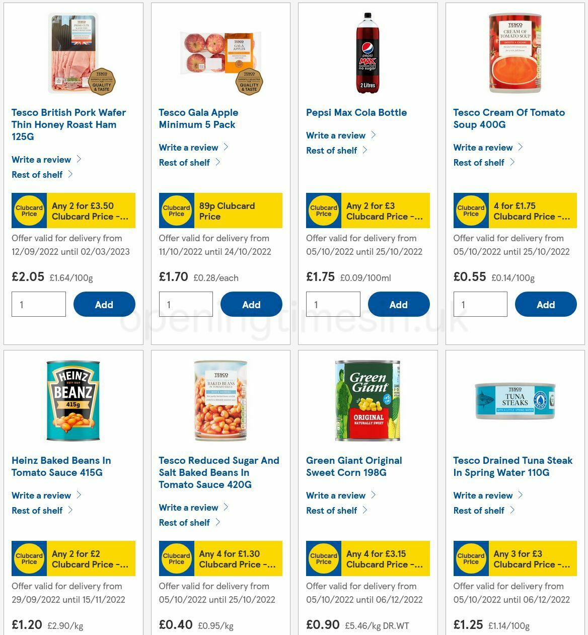 TESCO Offers from 20 October
