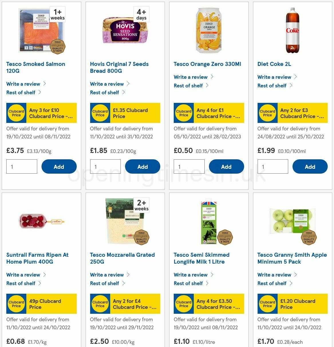 TESCO Offers from 20 October