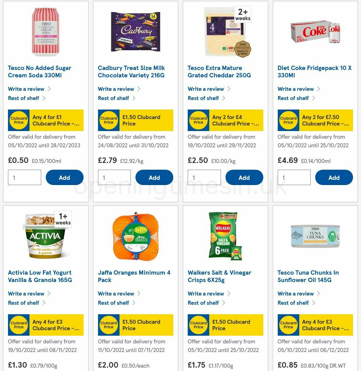 TESCO Offers from 20 October