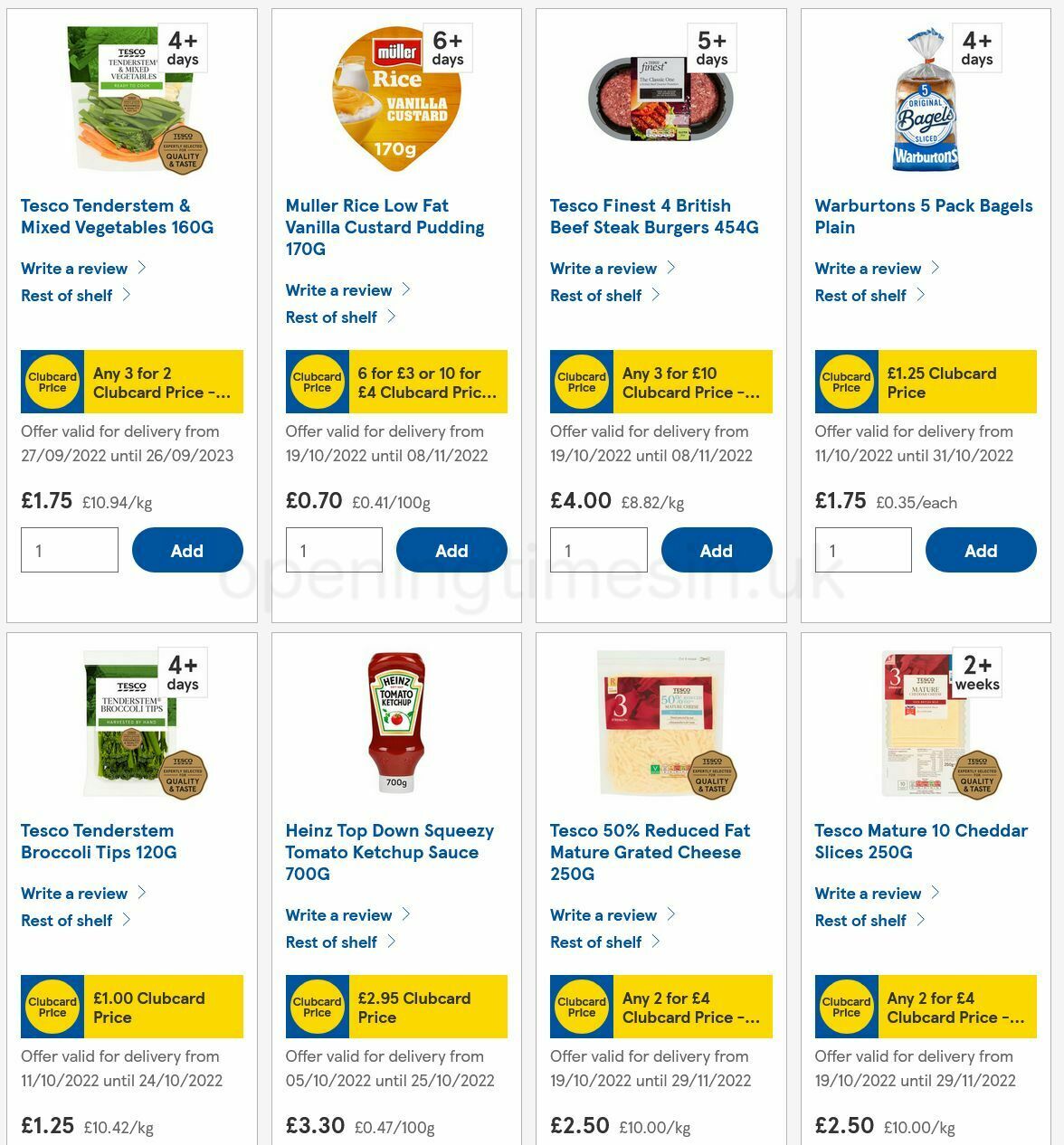 TESCO Offers from 20 October
