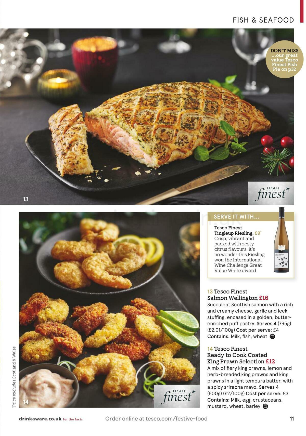 TESCO Festive Food To Order Offers from 18 November