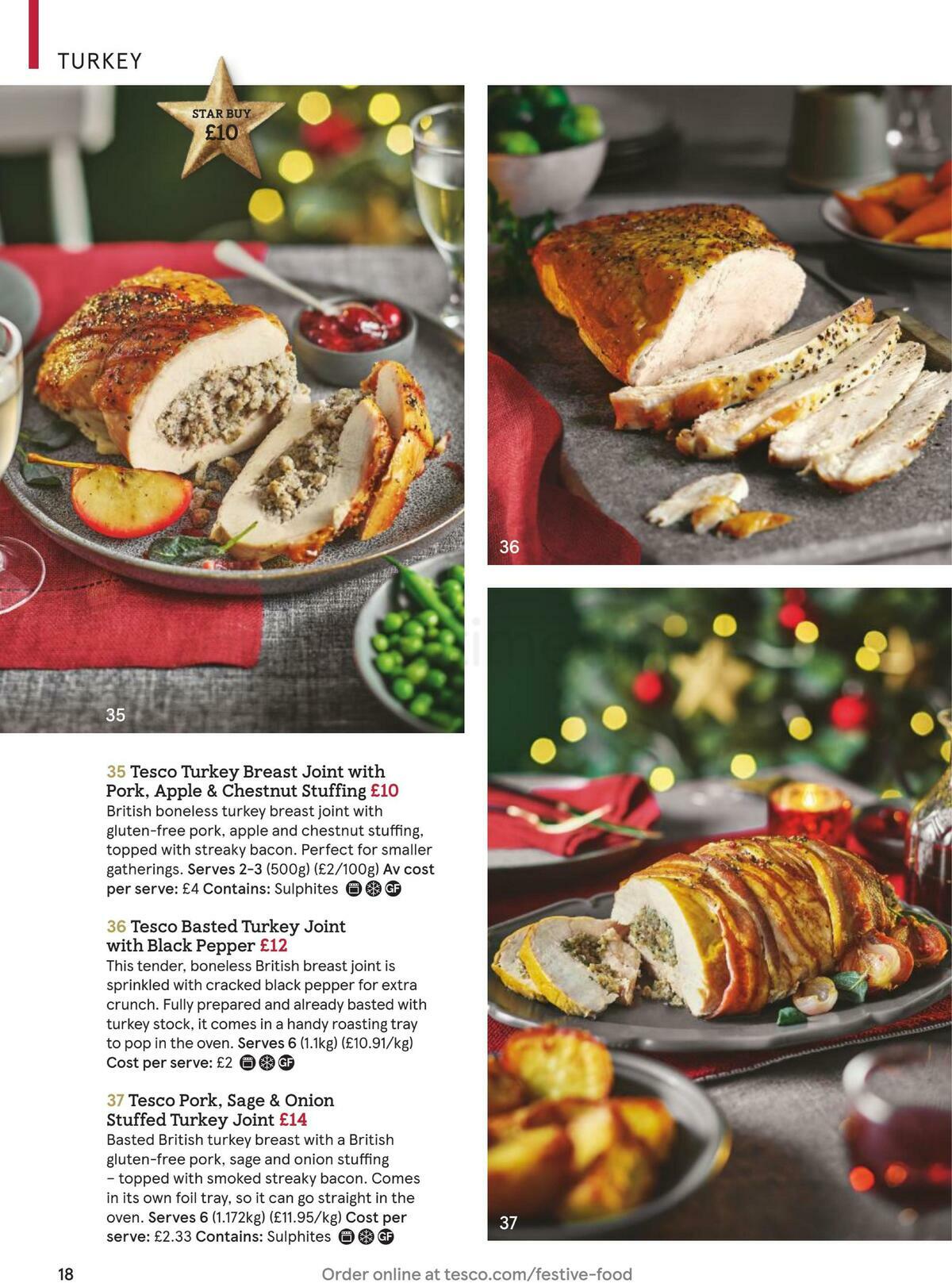 TESCO Festive Food To Order Offers from 18 November