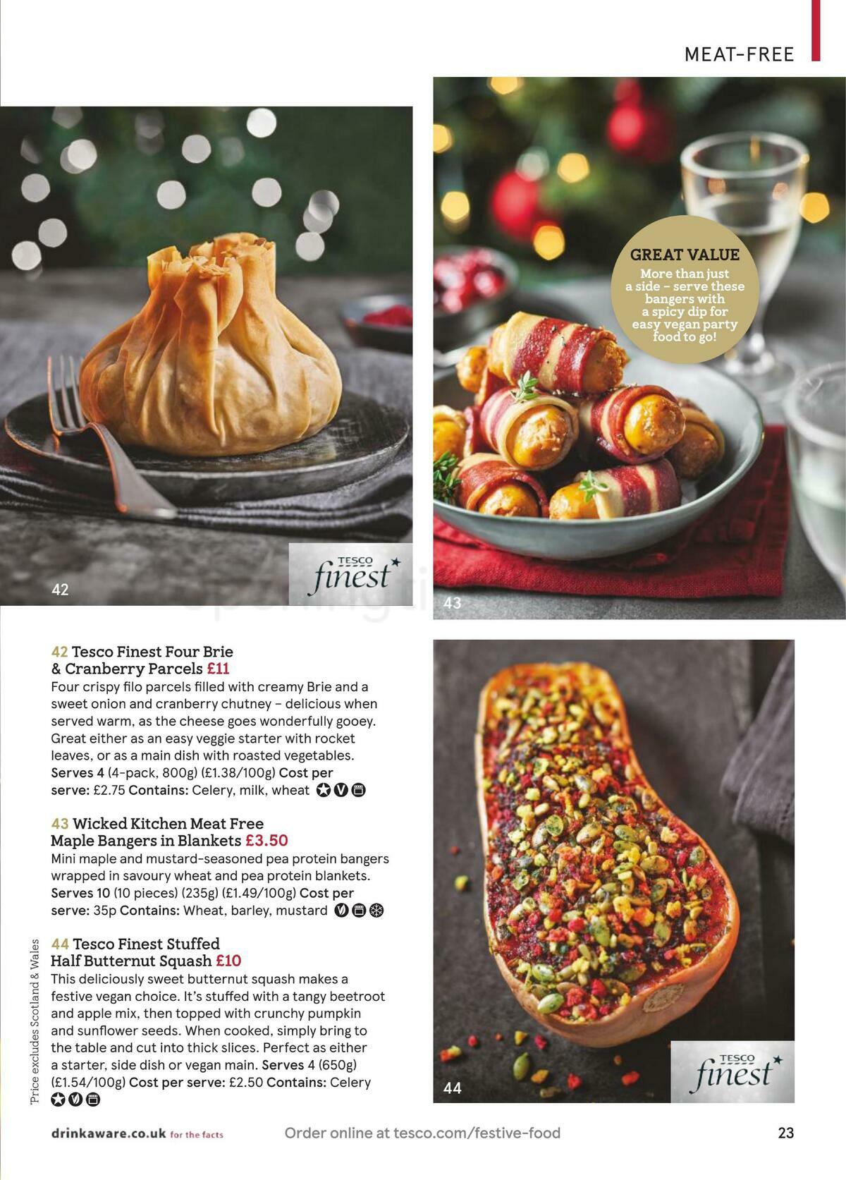 TESCO Festive Food To Order Offers from 18 November