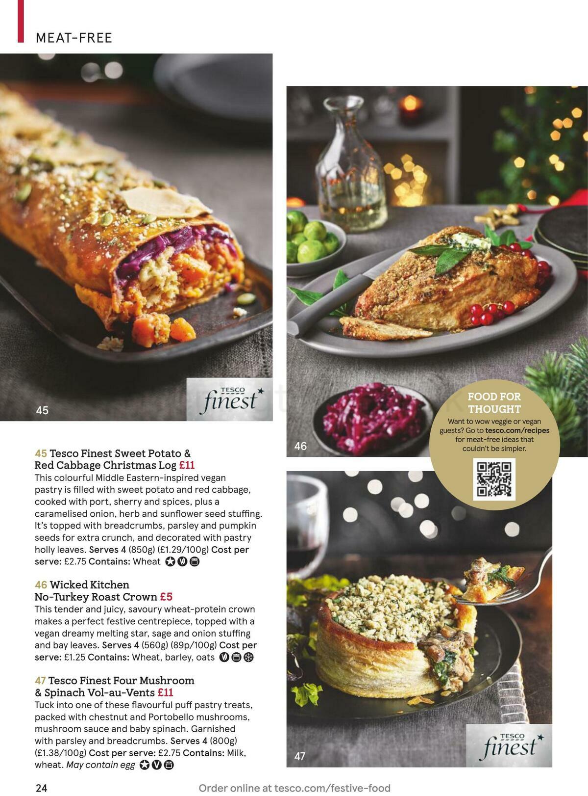 TESCO Festive Food To Order Offers from 18 November