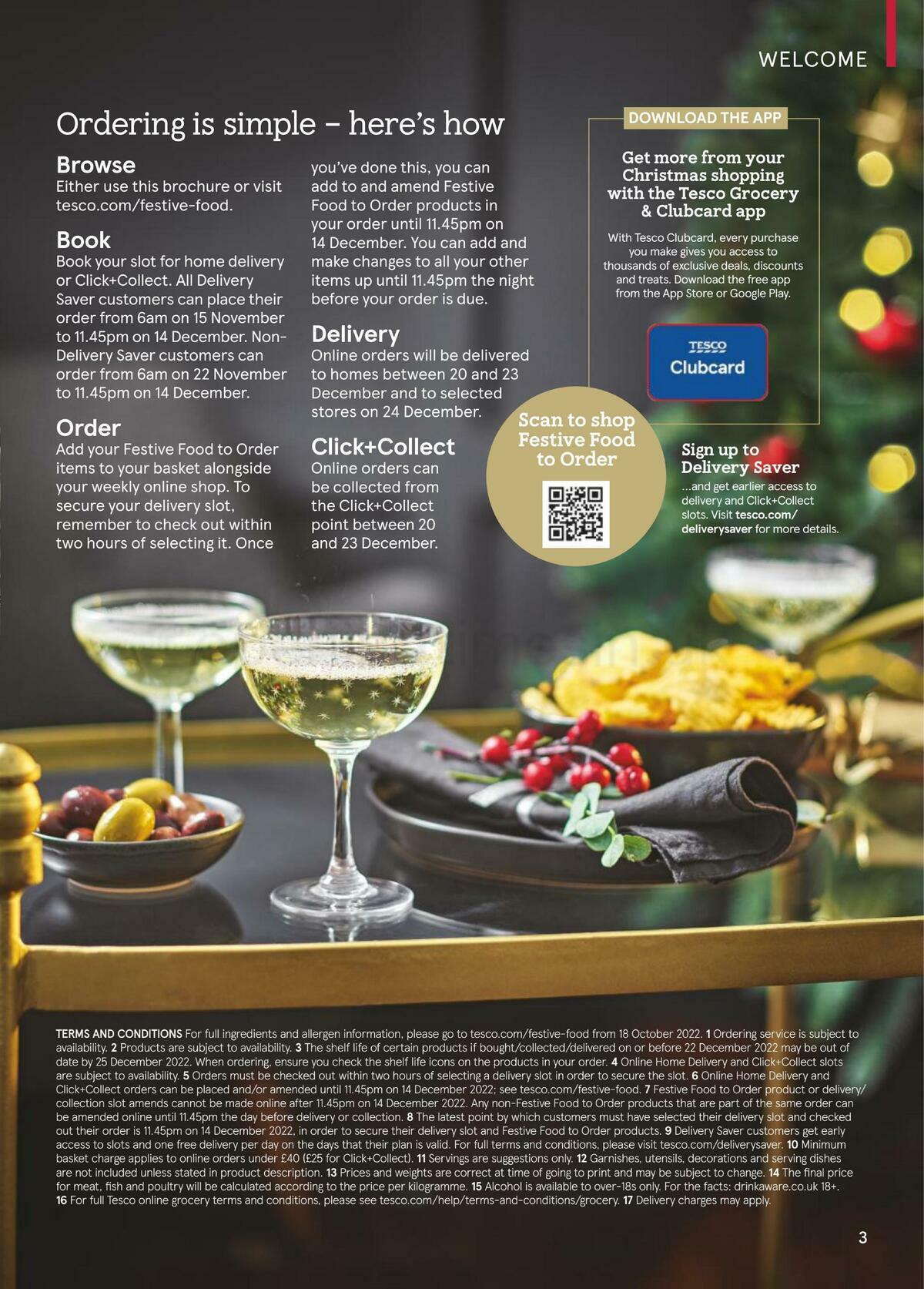 TESCO Festive Food To Order Offers from 18 November