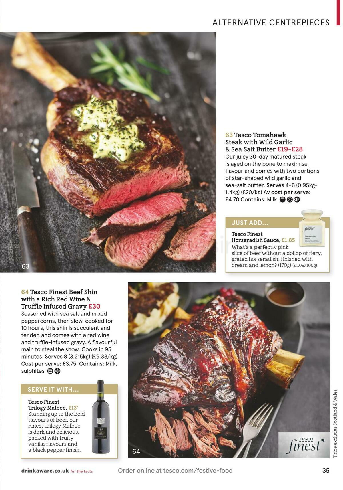 TESCO Festive Food To Order Offers from 18 November