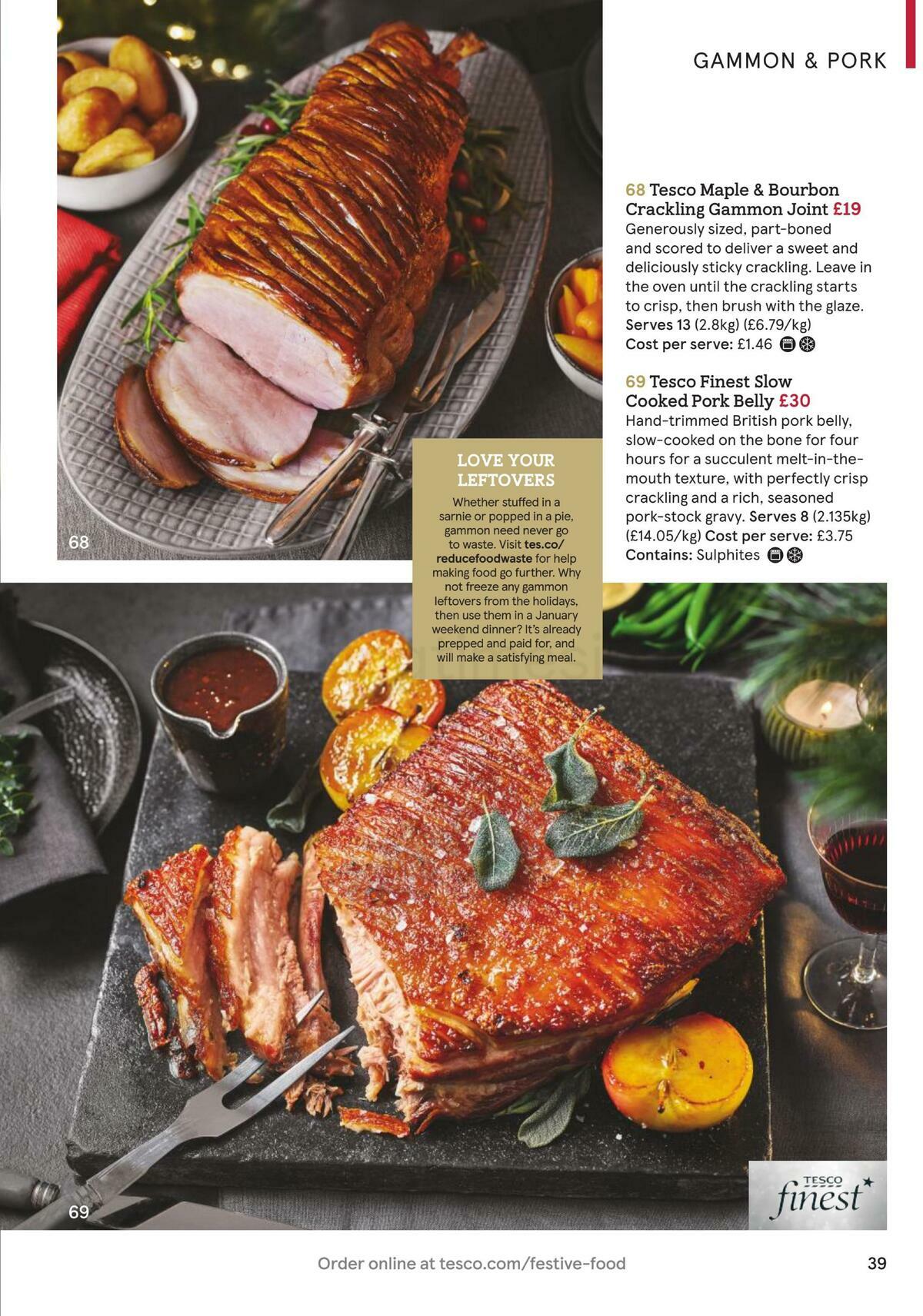 TESCO Festive Food To Order Offers from 18 November
