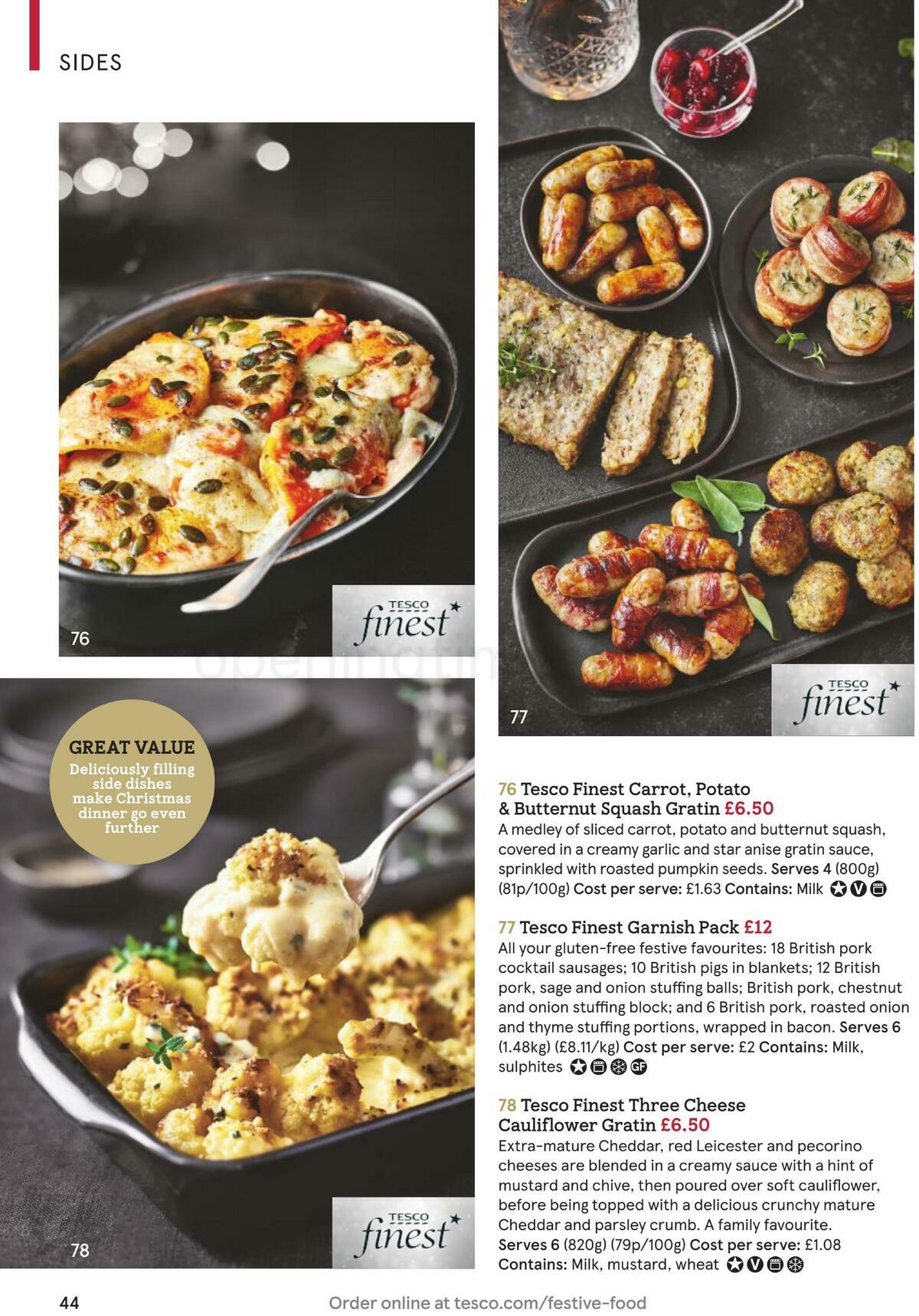 TESCO Festive Food To Order Offers from 18 November