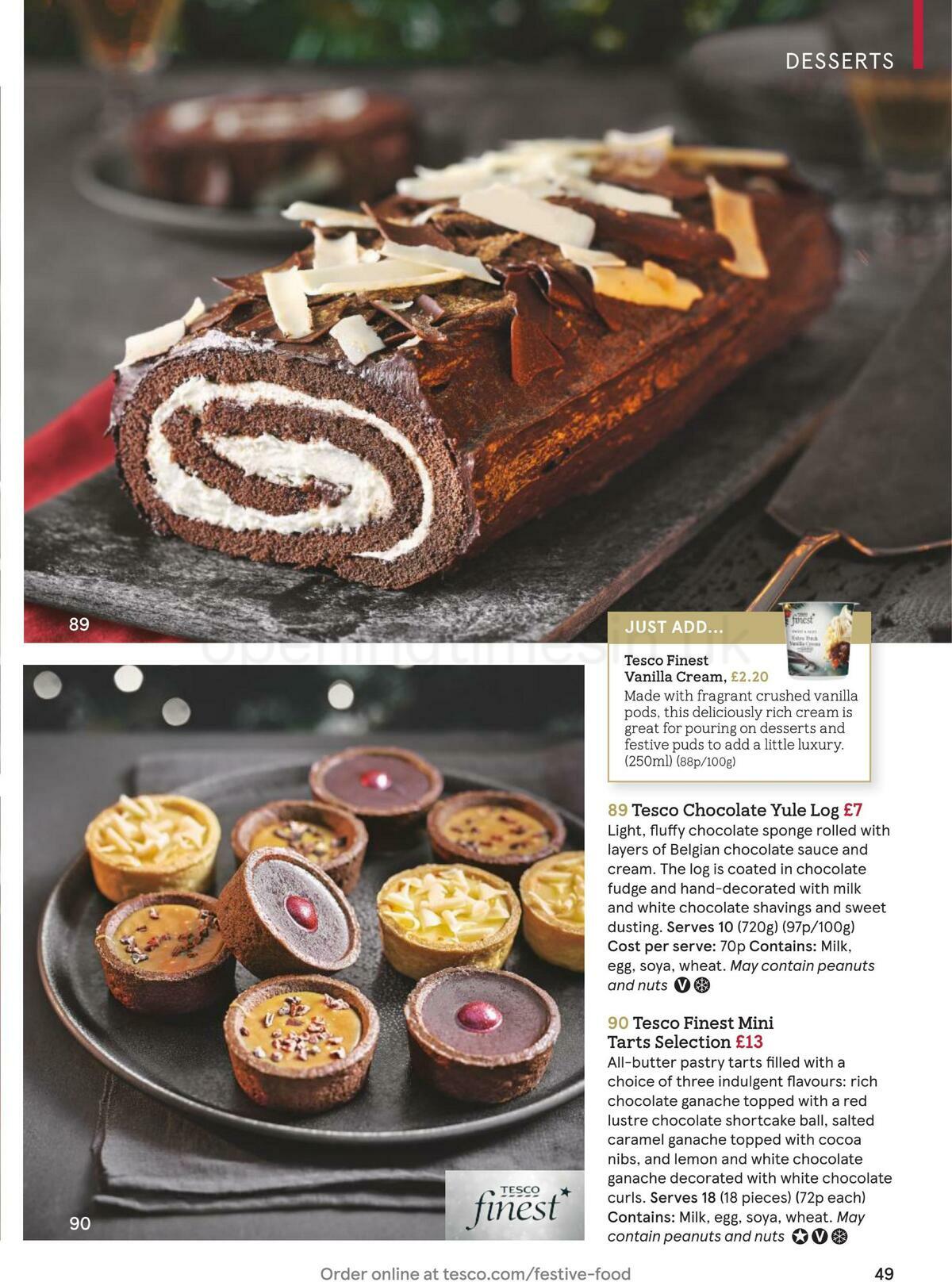 TESCO Festive Food To Order Offers from 18 November