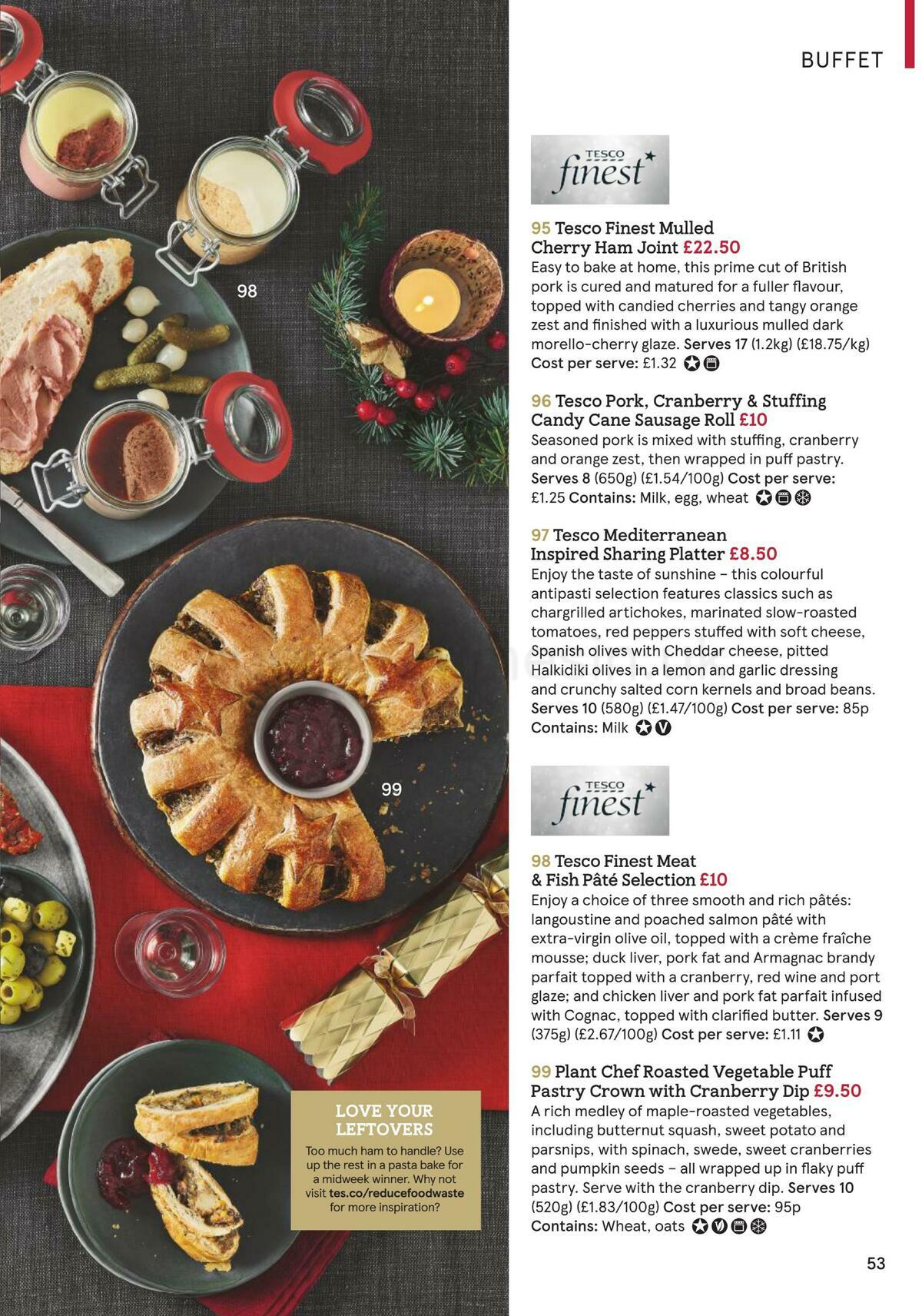 TESCO Festive Food To Order Offers from 18 November