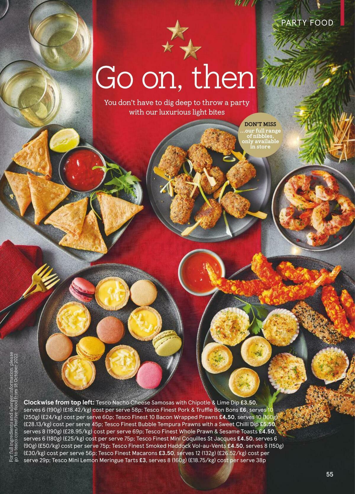 TESCO Festive Food To Order Offers from 18 November