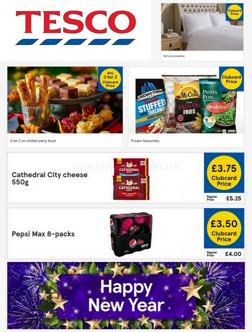 TESCO Offers from 29 December