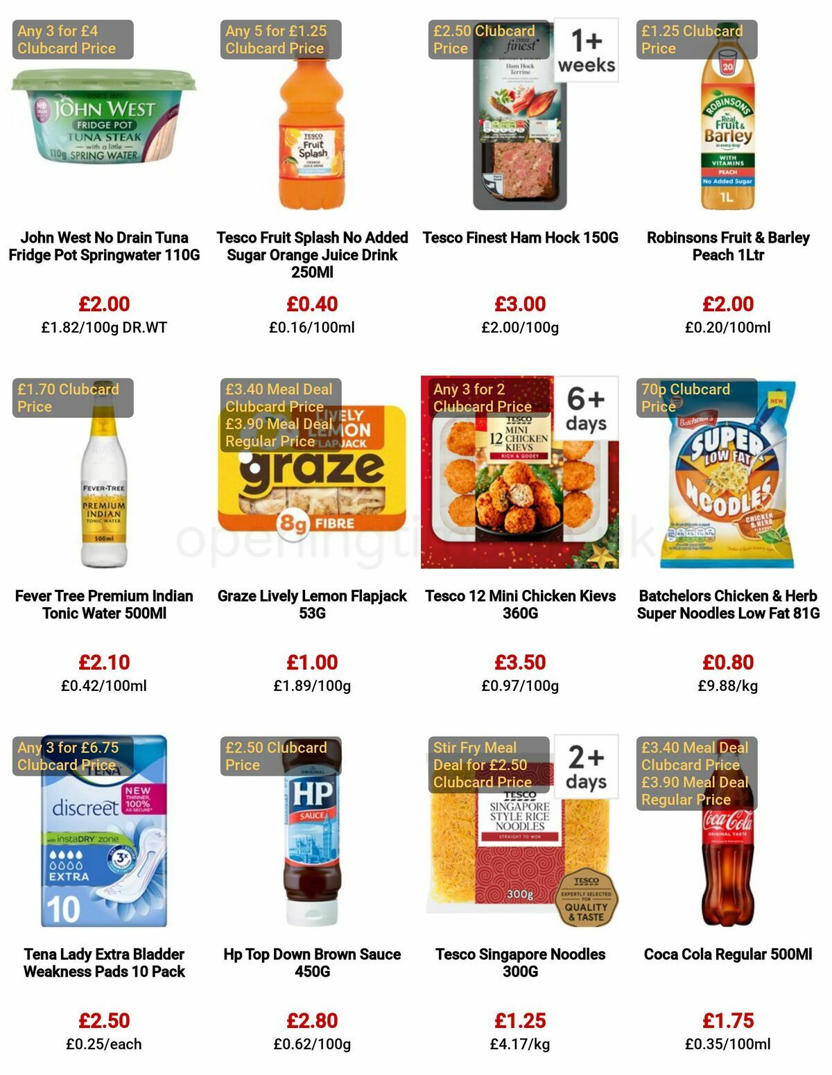 TESCO Offers from 29 December
