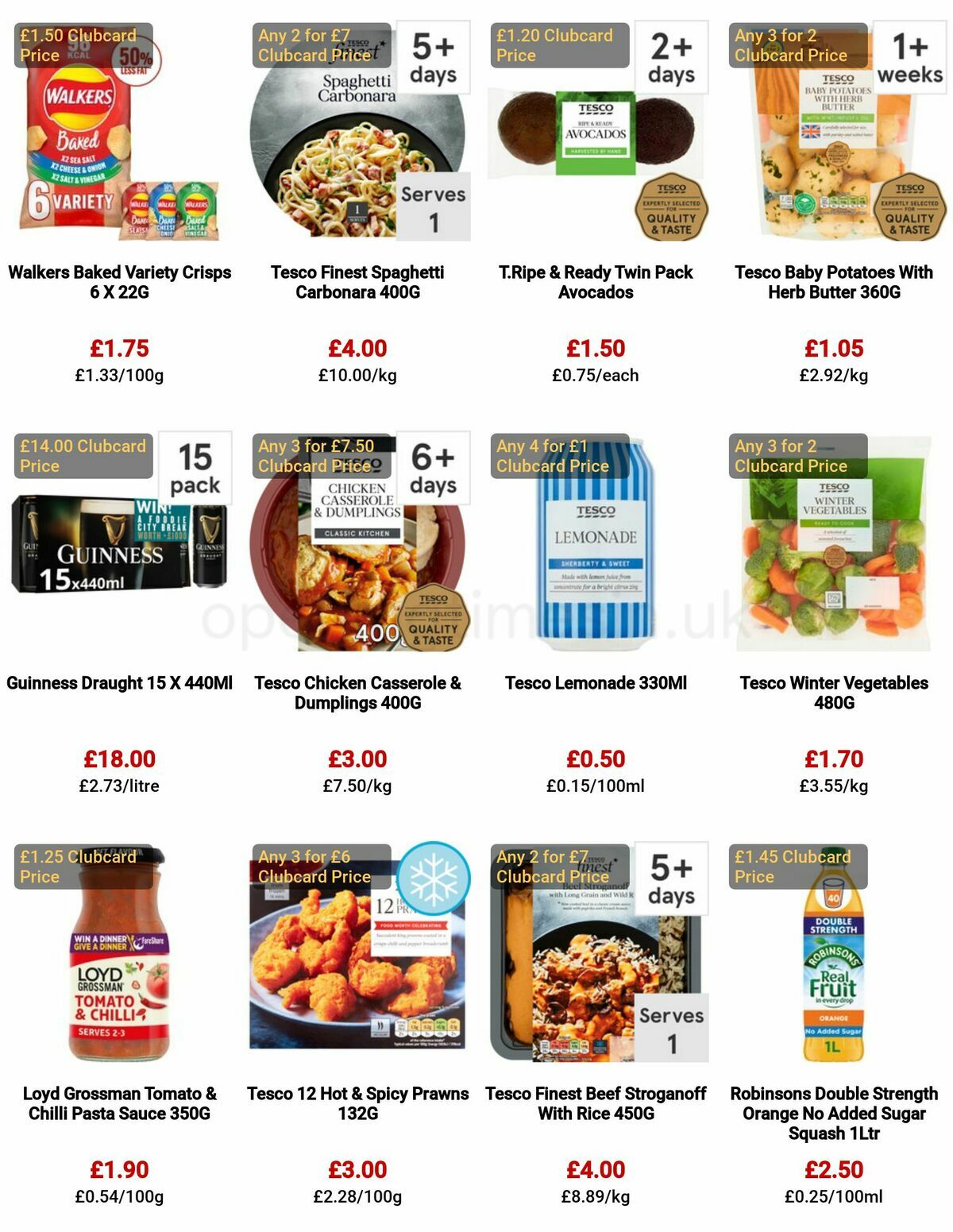 TESCO Offers from 29 December