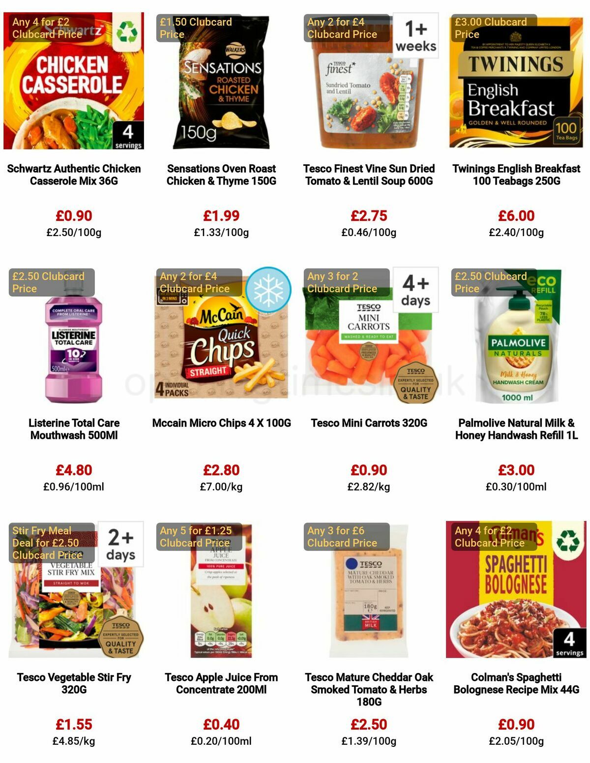 TESCO Offers from 29 December