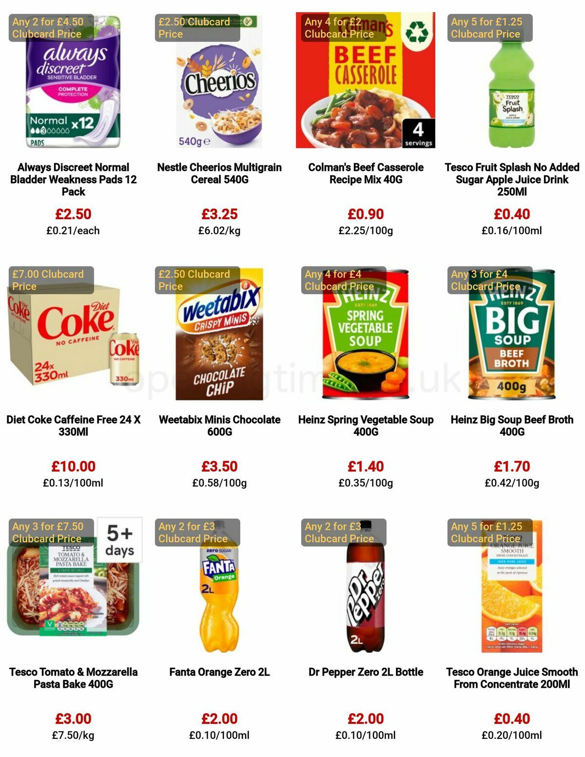 TESCO Offers from 29 December
