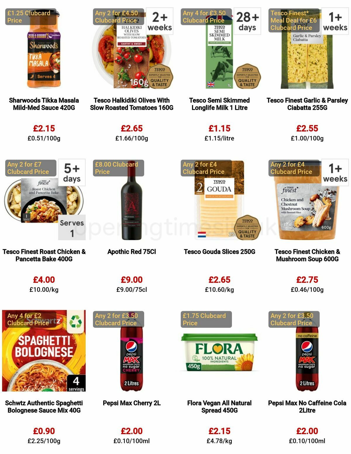 TESCO Offers from 29 December