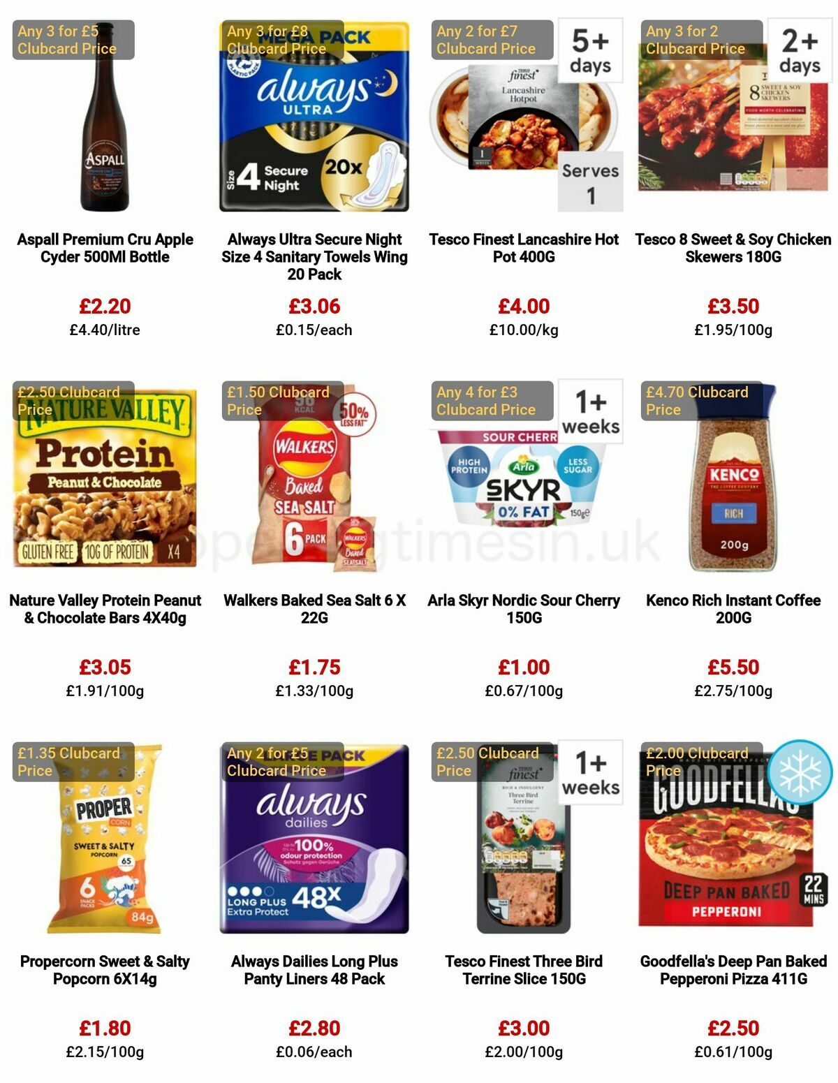 TESCO Offers from 29 December
