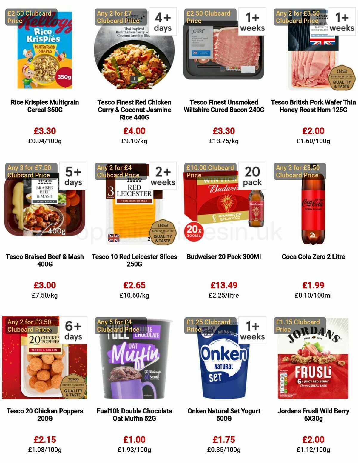 TESCO Offers from 29 December
