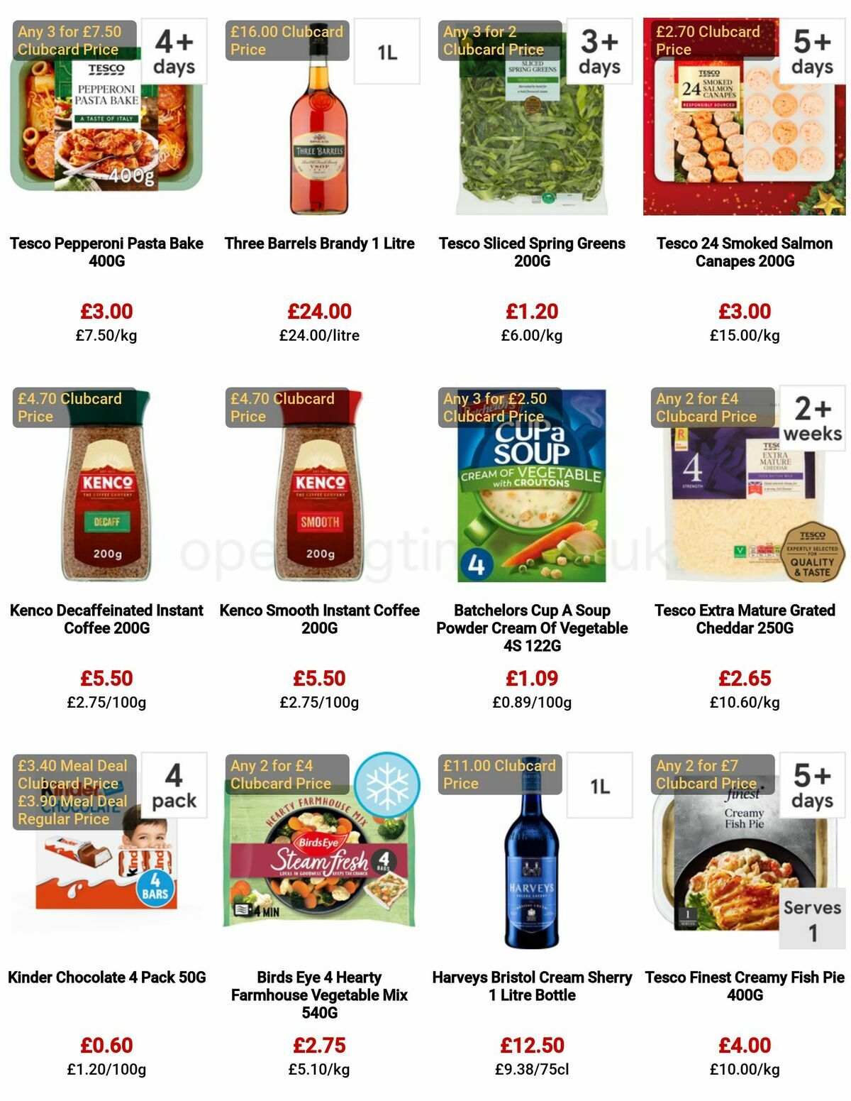 TESCO Offers from 29 December