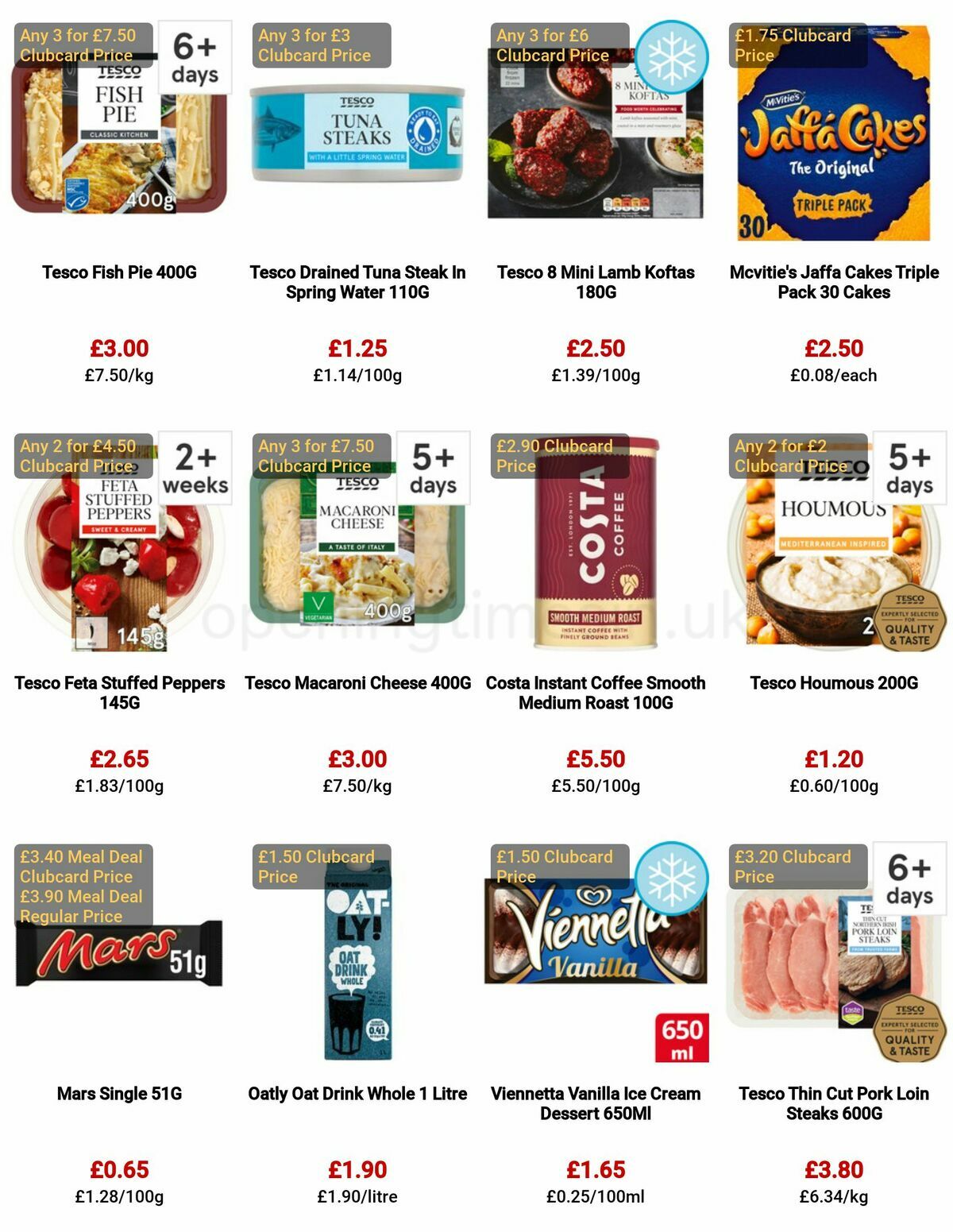 TESCO Offers from 29 December