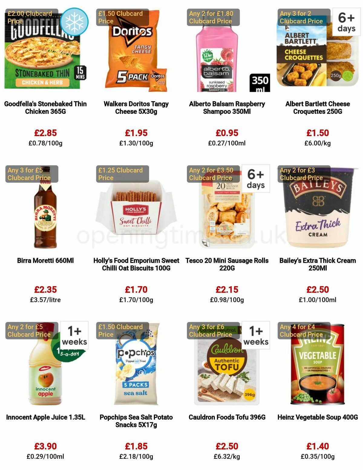 TESCO Offers from 29 December