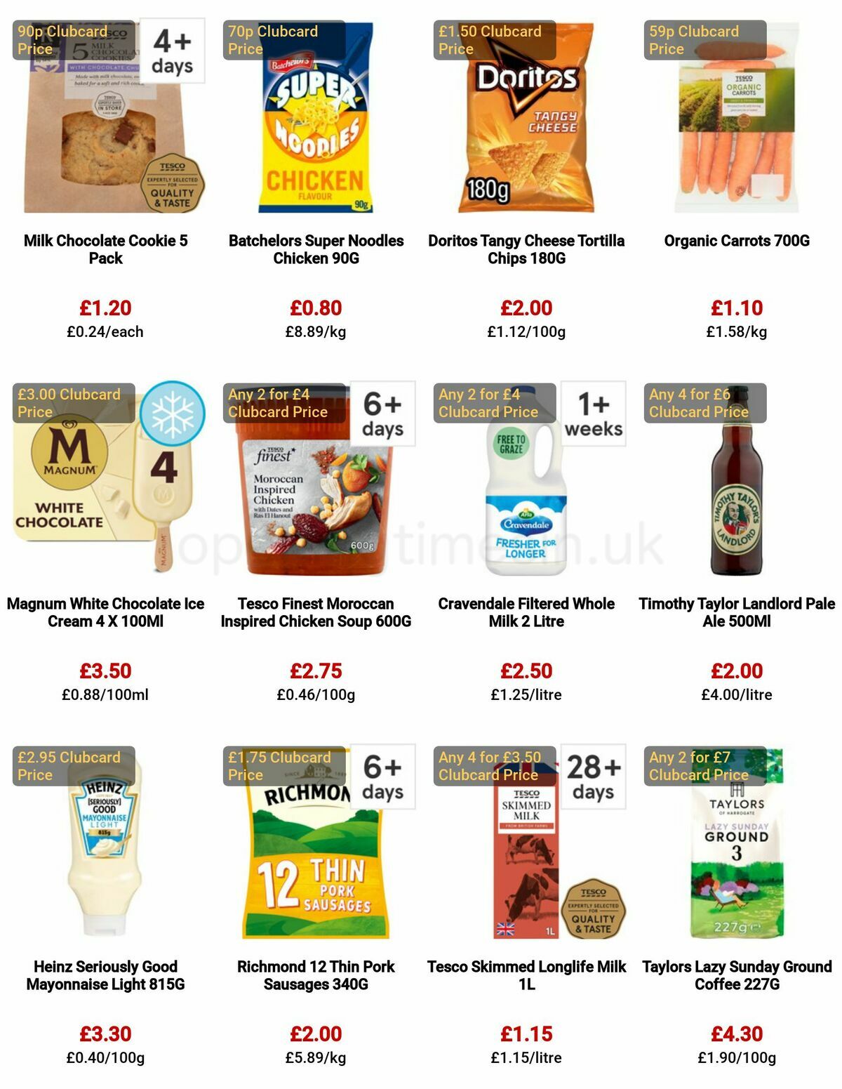 TESCO Offers from 29 December