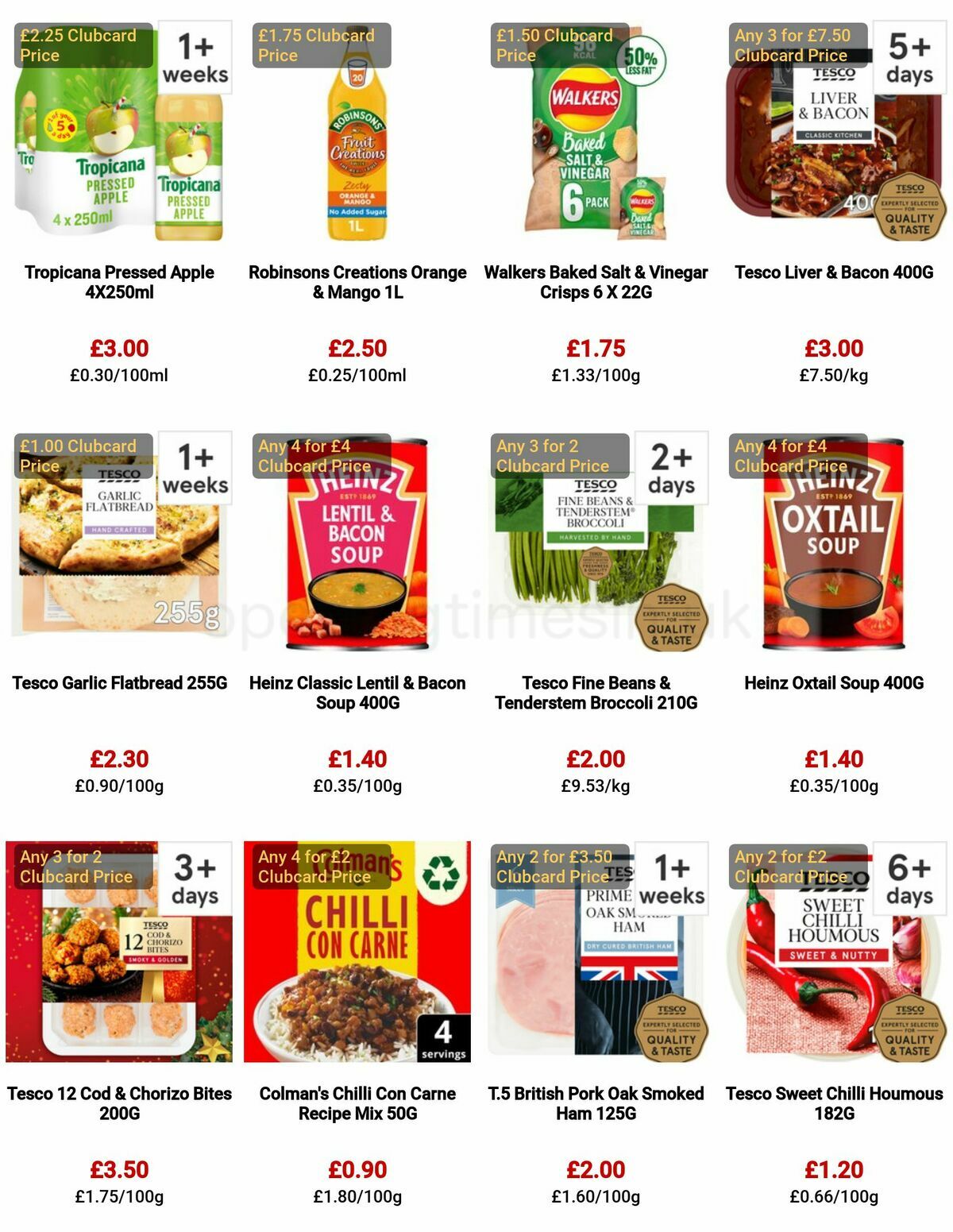 TESCO Offers from 29 December