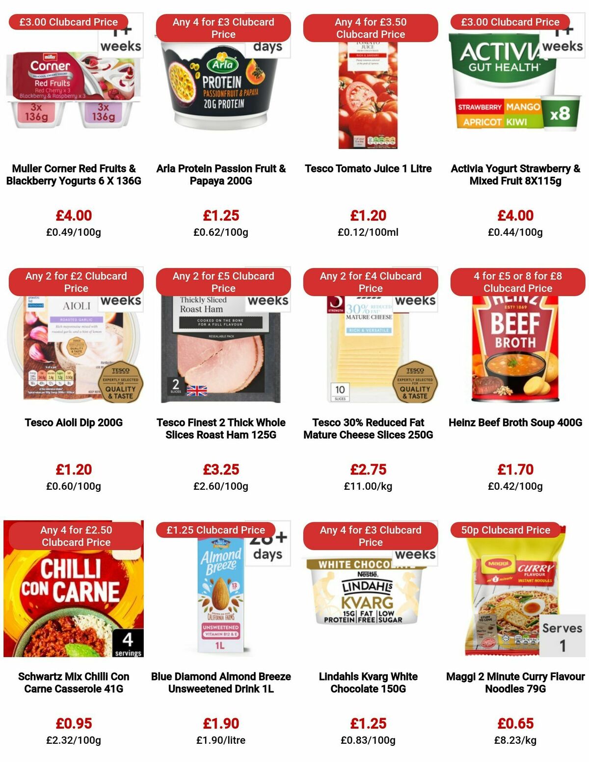 TESCO Offers from 3 August
