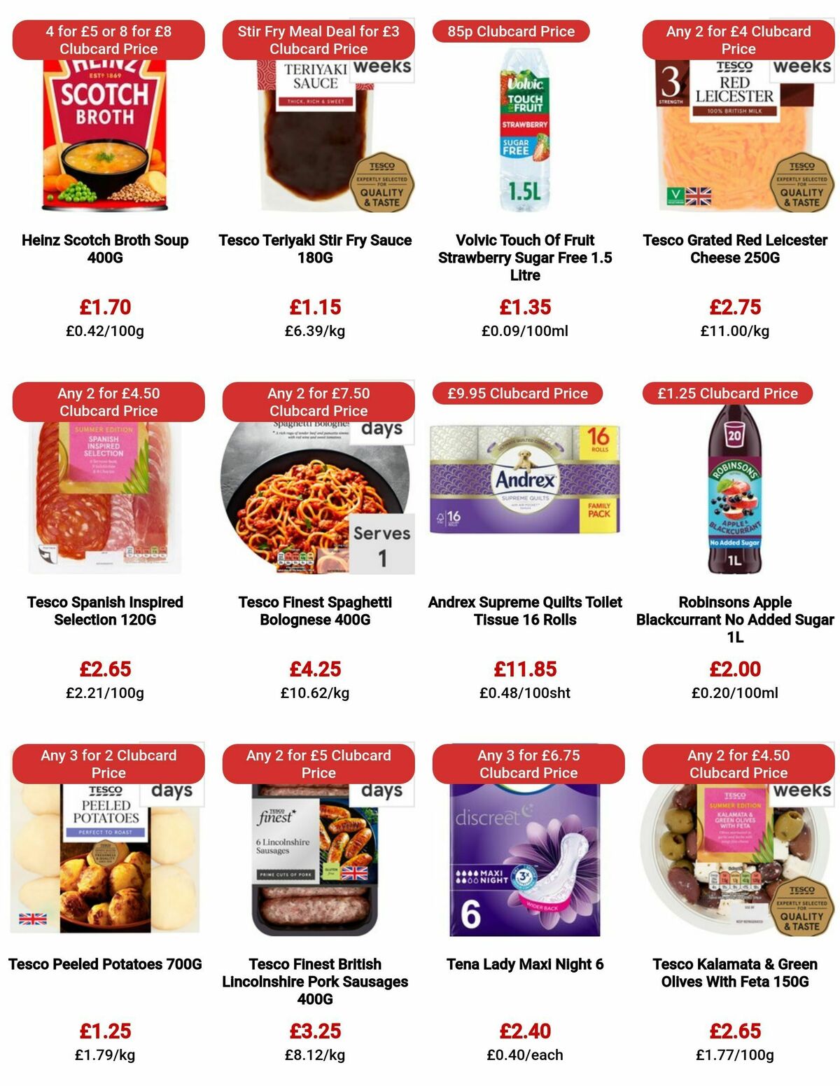 TESCO Offers from 10 August