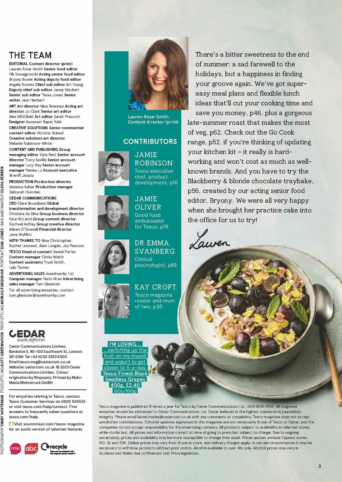 TESCO Magazine September Offers from 1 September