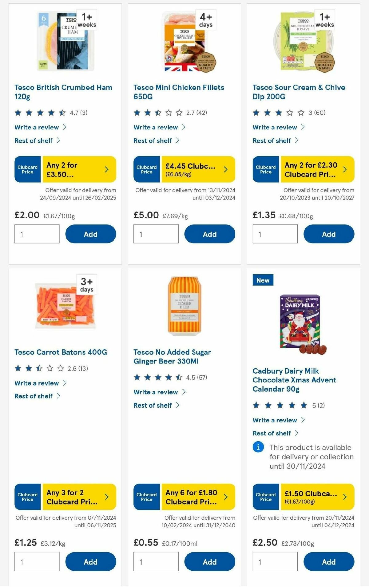 TESCO Offers from 21 November