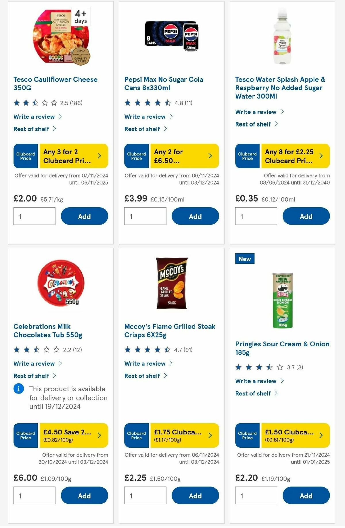 TESCO Offers from 21 November