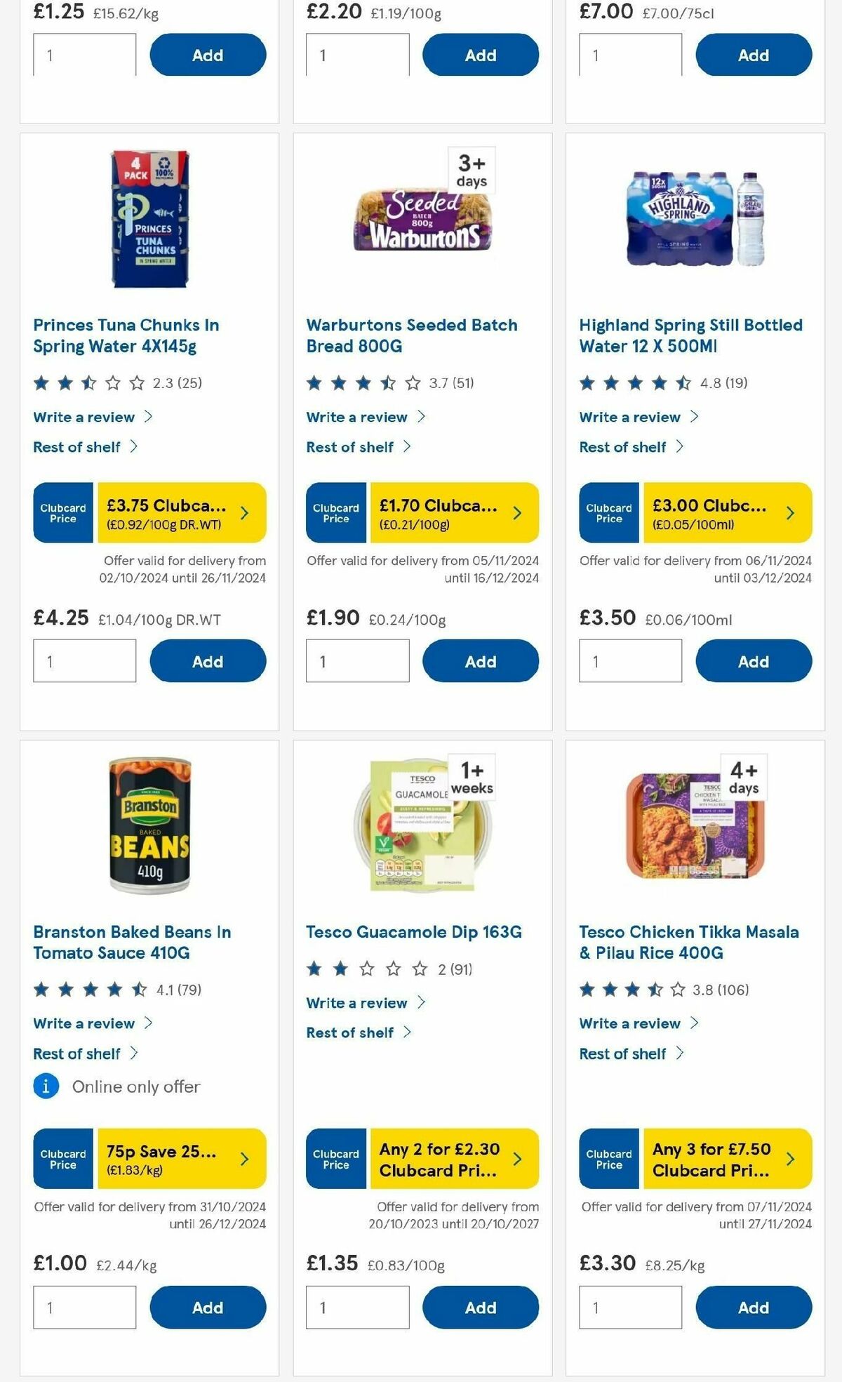 TESCO Offers from 21 November