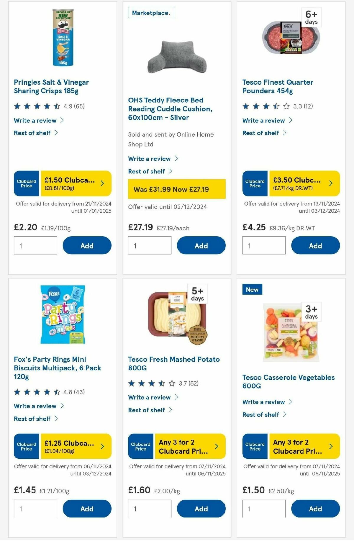 TESCO Offers from 21 November