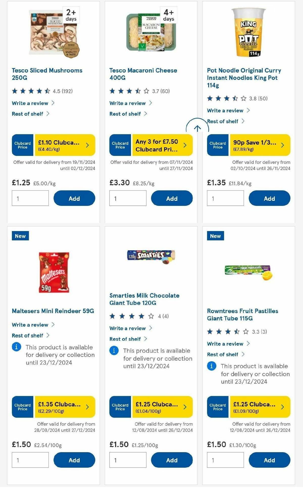 TESCO Offers from 21 November