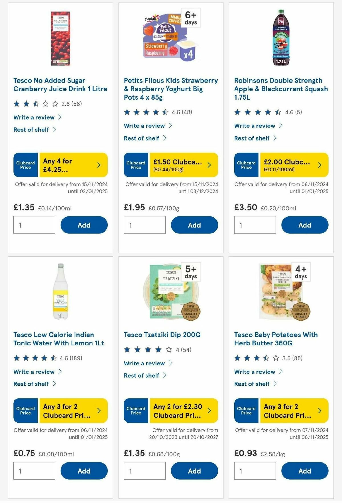 TESCO Offers from 21 November