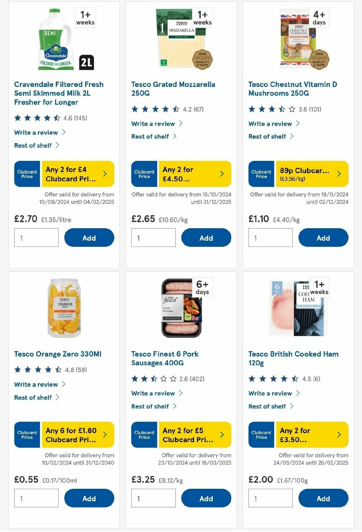 TESCO Offers from 21 November