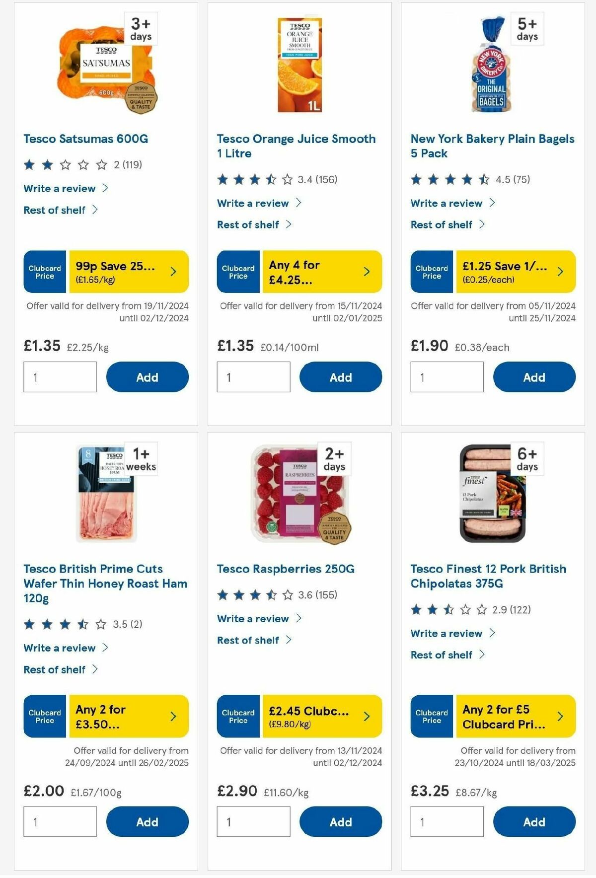 TESCO Offers from 21 November