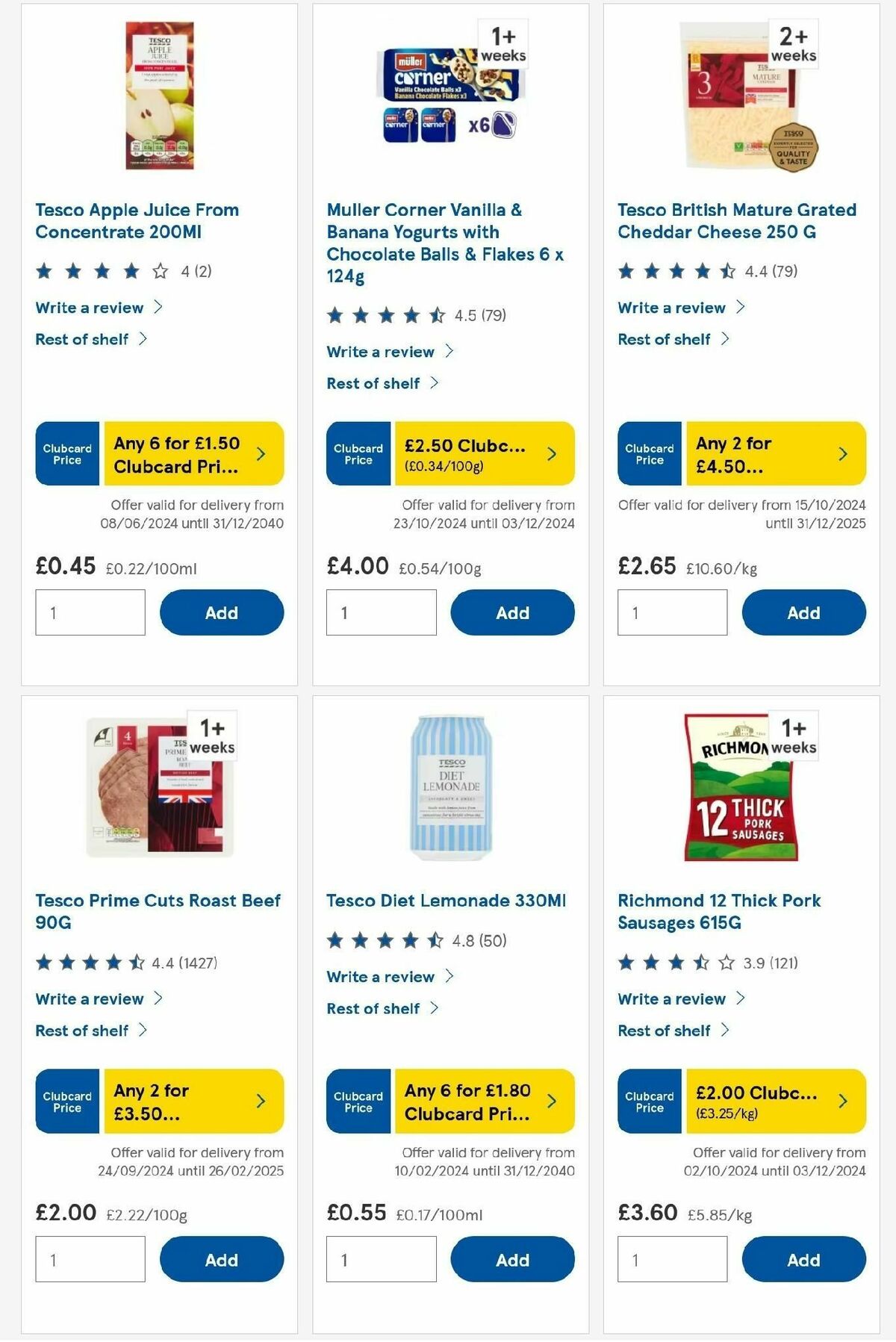 TESCO Offers from 21 November